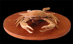 Maryland Blue Crab carved by Edwin Bolander